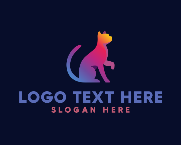 Gradient Pet Cat logo
