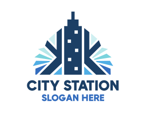 Blue Urban City logo design