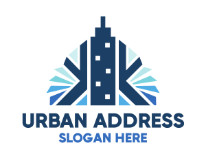 Blue Urban City logo design