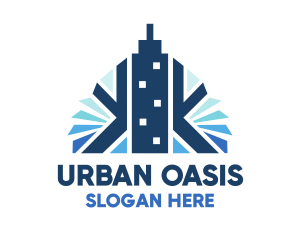 Blue Urban City logo design