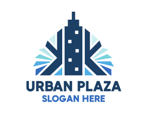 Blue Urban City logo design