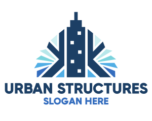 Blue Urban City logo design