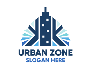 Blue Urban City logo design