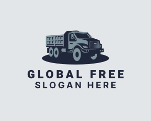 Industrial Dump Truck Vehicle logo design