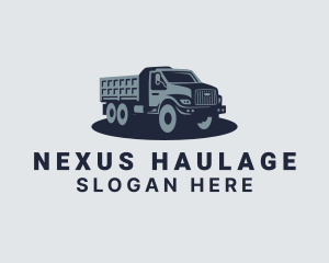 Industrial Dump Truck Vehicle logo design