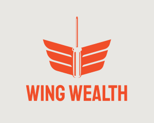 Orange Winged Screwdriver logo design