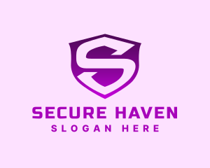 Safety Security Shield Letter S logo design