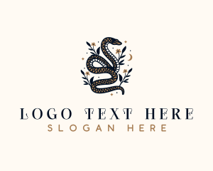 Snake Floral Decorative logo