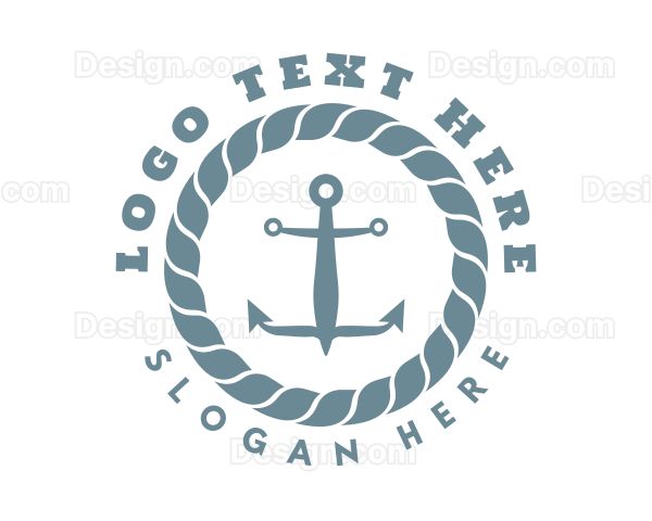 Nautical Rope Anchor Logo