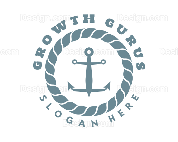 Nautical Rope Anchor Logo