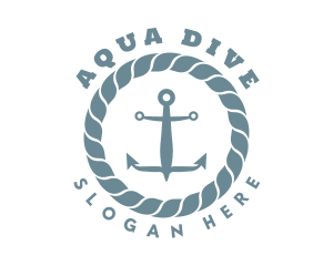 Nautical Rope Anchor logo design