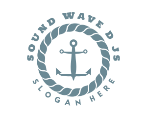 Nautical Rope Anchor logo design