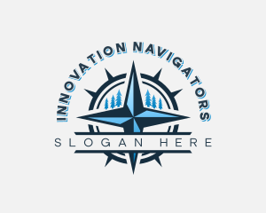 Navigation Compass Pathfinder logo design