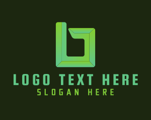 Letter - Cube Tech Letter B logo design