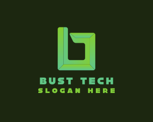 Cube Tech Letter B logo design