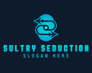 Logistics Plane Letter S logo design