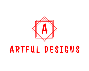 Geometric Line Interior Design logo design