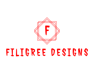 Geometric Line Interior Design logo design