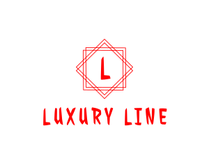 Geometric Line Interior Design logo design