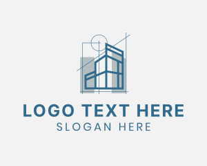 Architectural Blueprint Building  logo