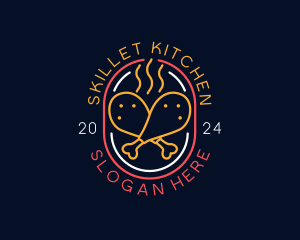 Neon Sign Chicken Restaurant logo design