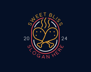 Neon Sign Chicken Restaurant logo design