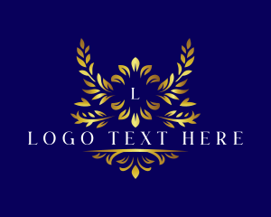 Luxury Floral Leaf logo