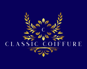 Luxury Floral Leaf logo design