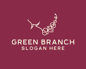 Orchid Branch Leaf logo design