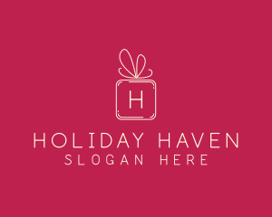 Holiday Gift Ribbon logo design