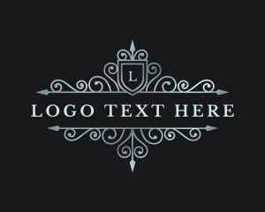 Deluxe Elegant Premium Shield logo