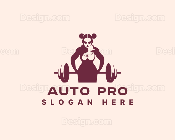 Strong Feminine Bodybuilder Logo