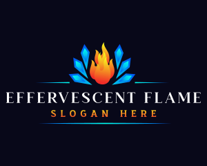 HVAC Ice Flame logo design