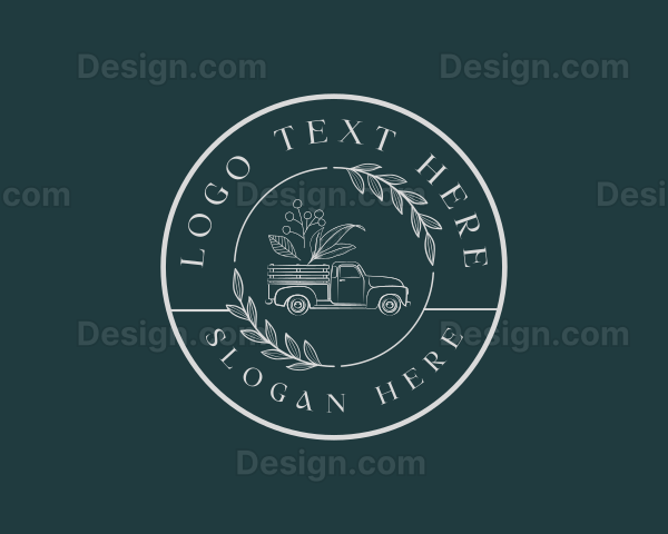 Floral Truck Vechicle Logo