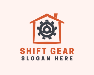 Residential House Gear logo design