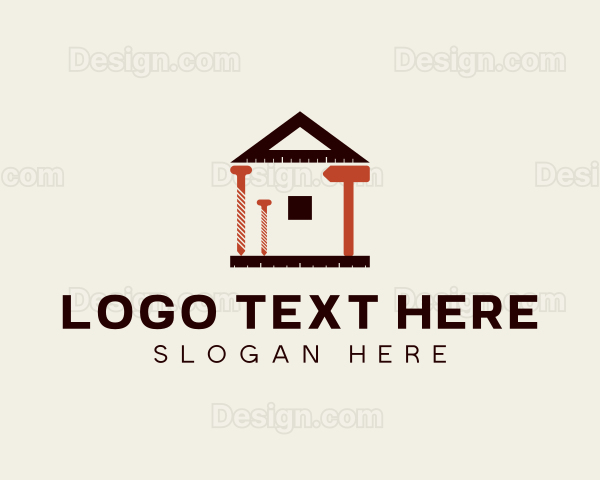 Construction Tools Home Builder Logo