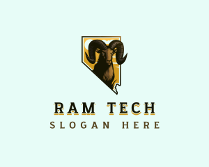 Nevada Bighorn Ram logo design