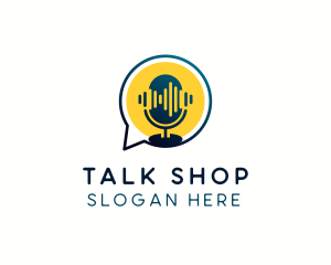 Microphone Talk Podcast logo design