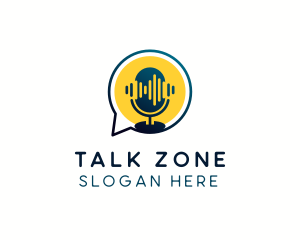 Microphone Talk Podcast logo design