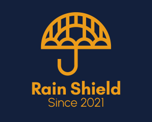 Minimalist Yellow Umbrella logo