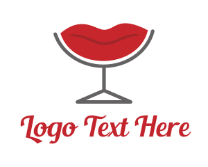 Glamour - Red Lips logo design