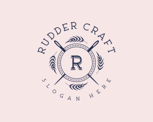 Seamstress Needle Stitch logo design