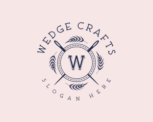 Seamstress Needle Stitch logo design