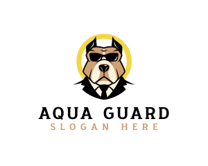 Pit Bull Security Dog logo design