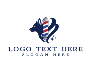 Dog Grooming Barber Logo