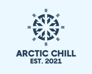 Winter Ice Snowflake logo