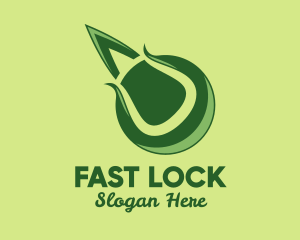 Fast Green Tennis Ball  logo design