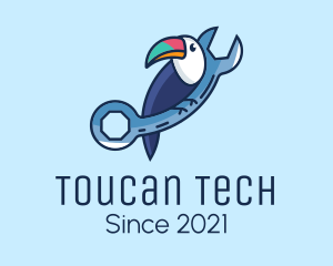 Toucan Maintenance Wrench logo design