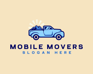 Mountain Sand Truck logo design