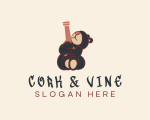 Bear Hug Beer Bottle logo design